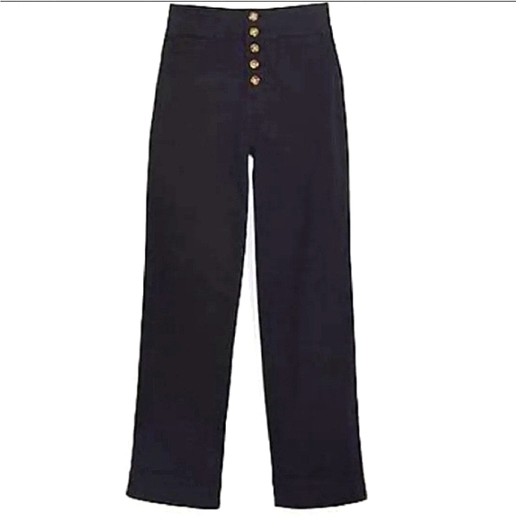 Lou & Grey Pants - NWT Lou & Grey high rise slim wide leg black pants size 30/10